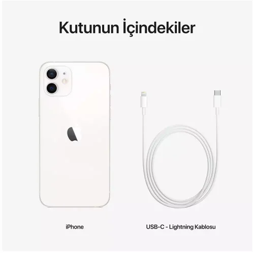 iPhone 12 Beyaz 64GB MGJ63TU/A-Teşhir -5