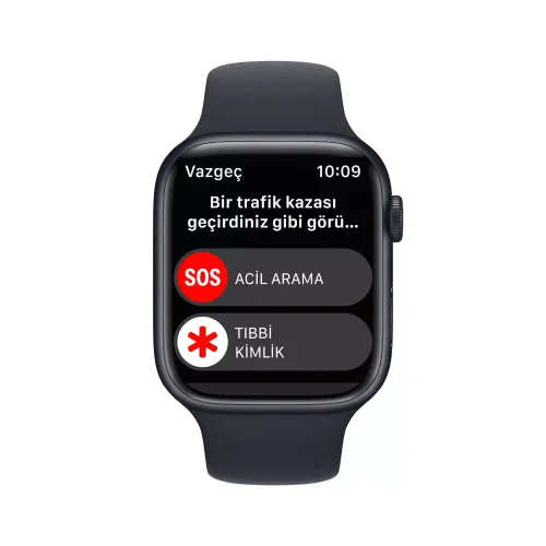 Apple Watch Series 8 GPS 45mm Gece Yarısı Alüminyum Kasa - Gece Yarısı Spor Kordon MNP13TU/A-Teşhir -5