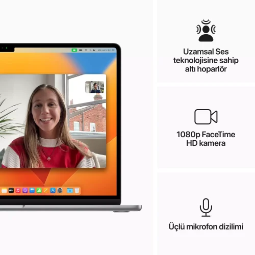 MacBook Air 15.3 inc M2 8CPU 10GPU 8GB 256GB Uzay Grisi MQKP3TU/A -6