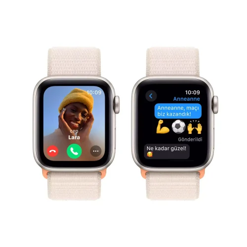 Apple Watch SE GPS 40mm Yıldız Işığı Alüminyum Kasa Yıldız Işığı Spor Loop MR9W3TU/A -5