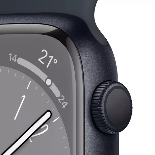 Apple Watch Series 8 GPS 41mm Gece Yarısı Alüminyum Kasa - Gece Yarısı Spor Kordon MNP53TU/A-Teşhir -5