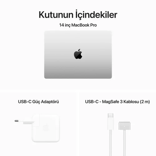 MacBook Pro 14 inc M3 8CPU 10GPU 16GB 512GB Gümüş Z1A9000K5-Teşhir -4