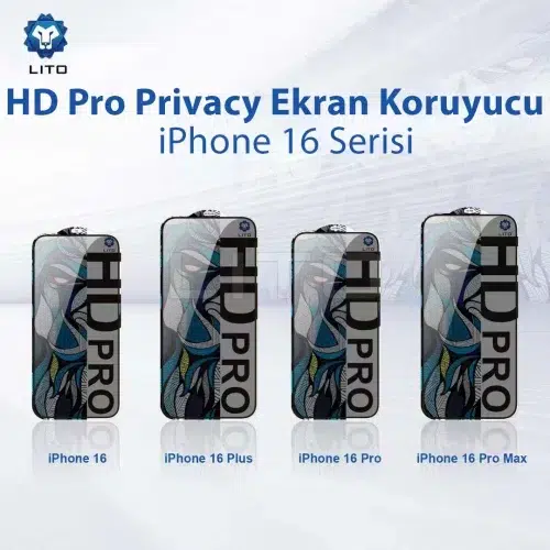 Lito iPhone 16 HD Pro Privacy Ekran Koruyucu