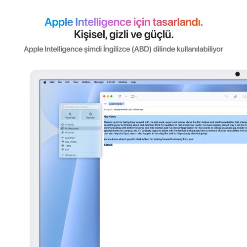 iMac M4 Mavi Apple Intelligence