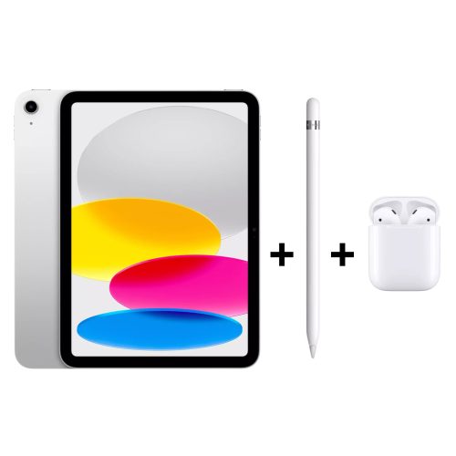 iPad 10. Nesil 10.9 inç 64GB Gümüş + Apple Pencil + AirPods 2 Eğitim Seti