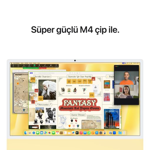 iMac 24 inc 4.5K M4 Çip 10CPU 10GPU Sarı